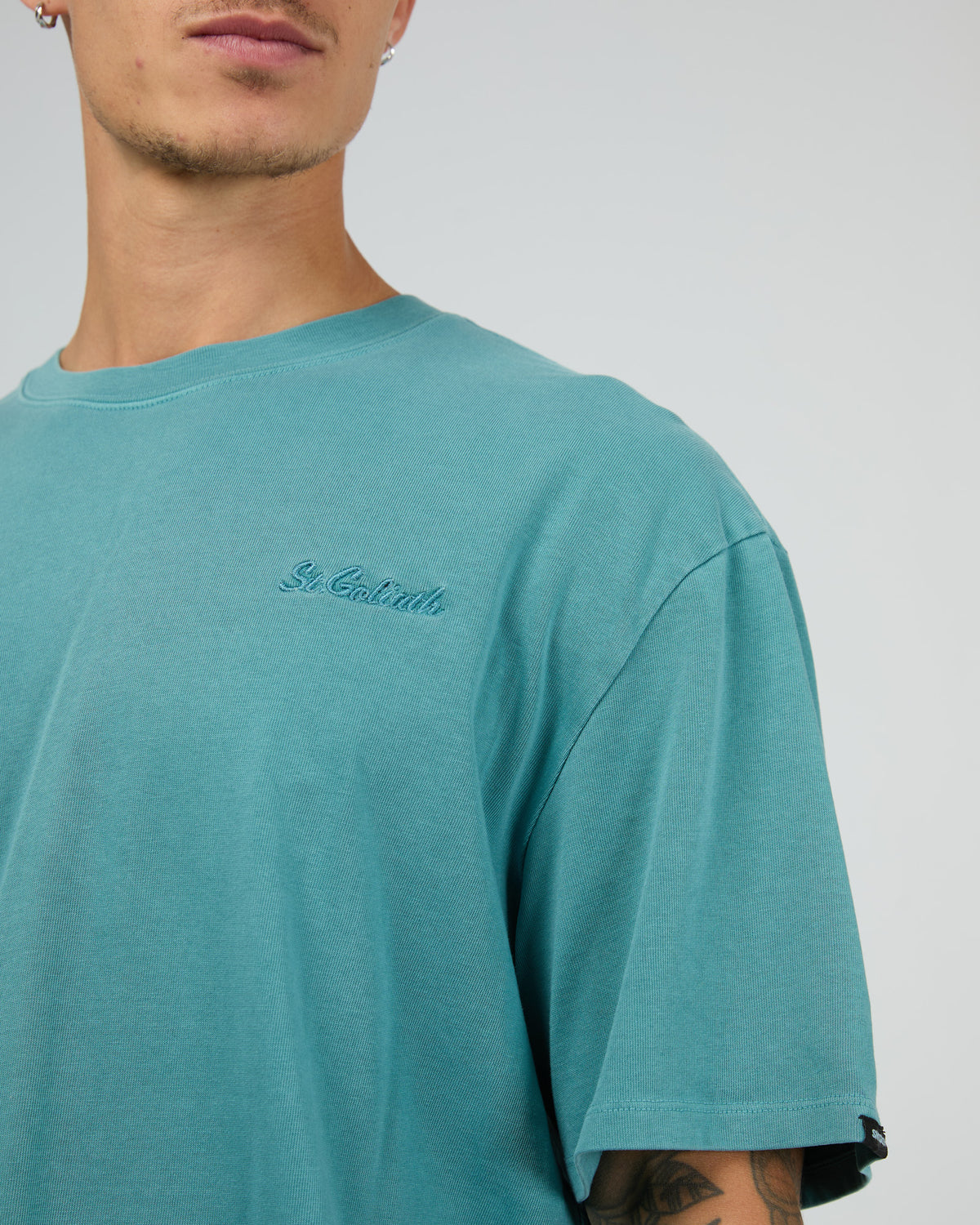 Essential Script Tee Blue