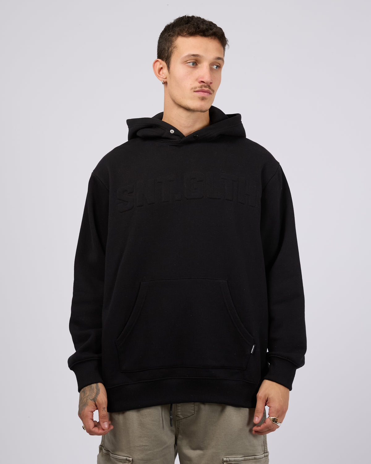 Raised Hoodie Black