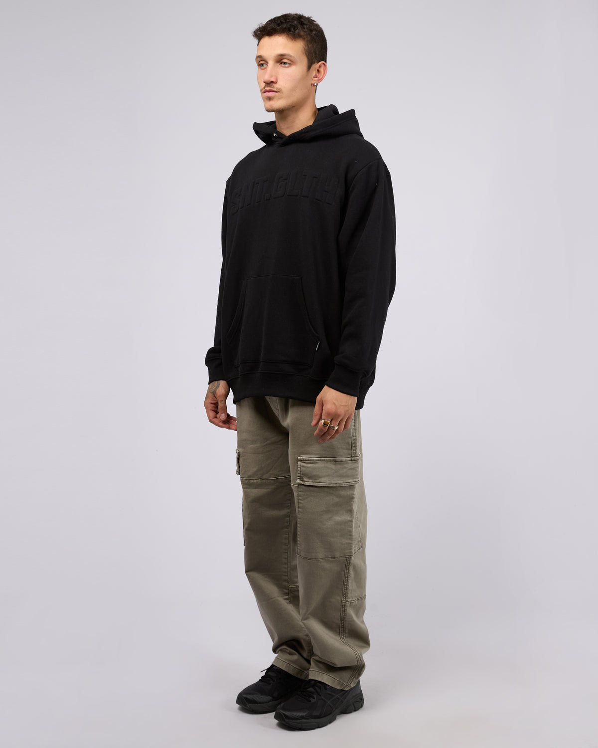 Raised Hoodie Black