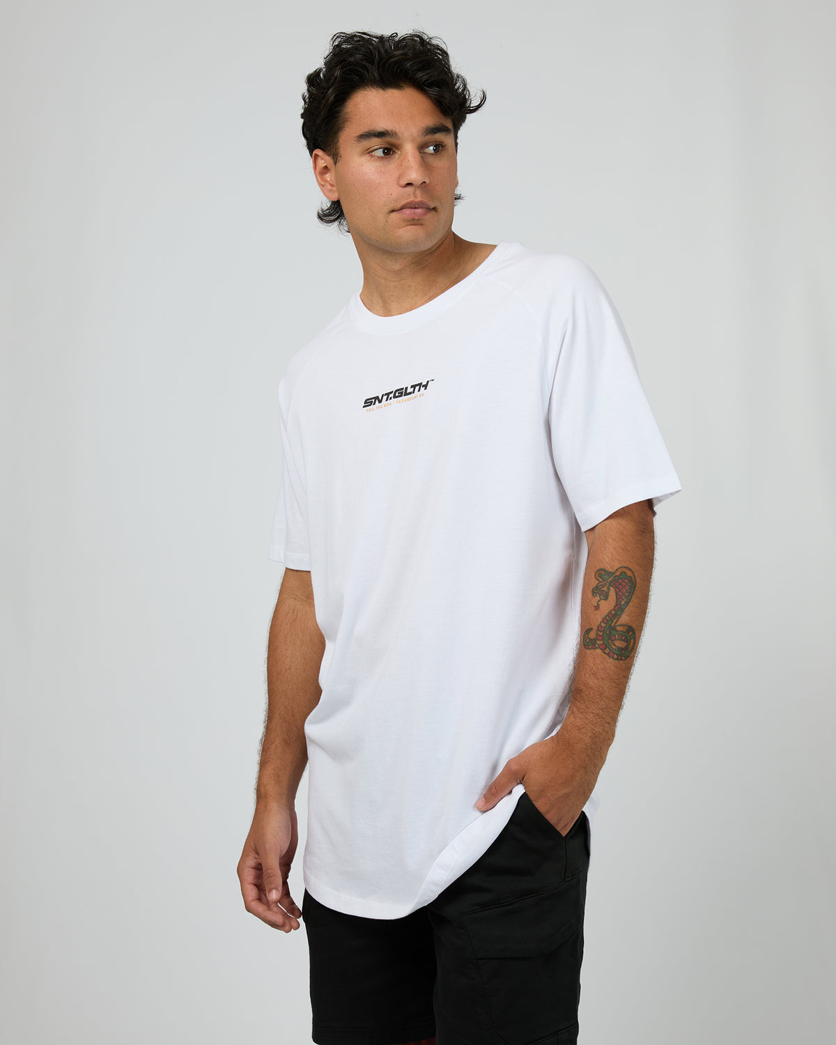 Pace Raglan Tee White