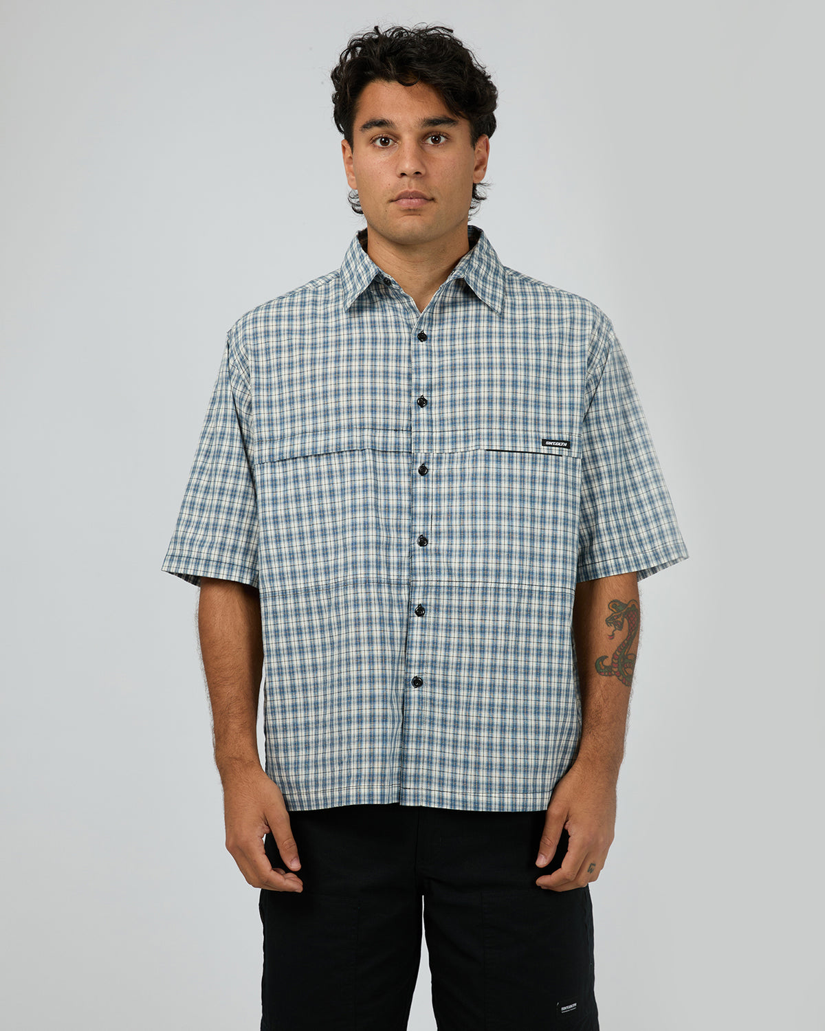 Angler Ss Shirt Blue