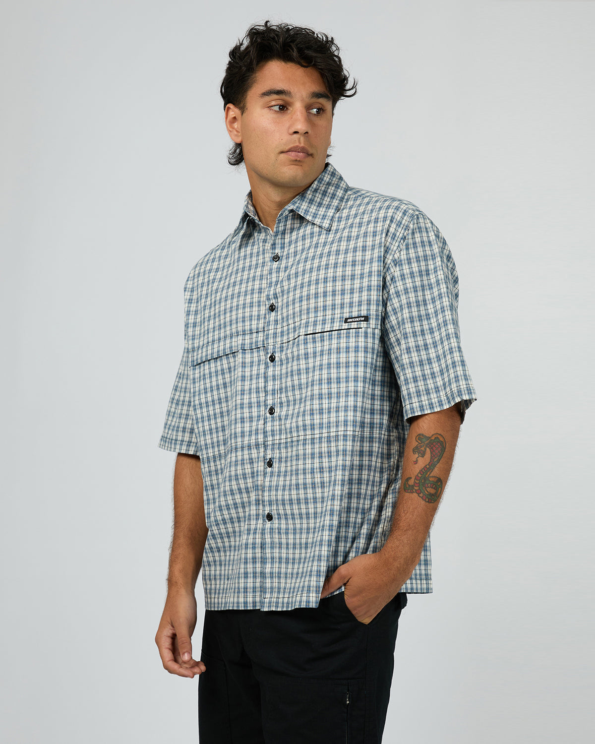 Angler Ss Shirt Blue