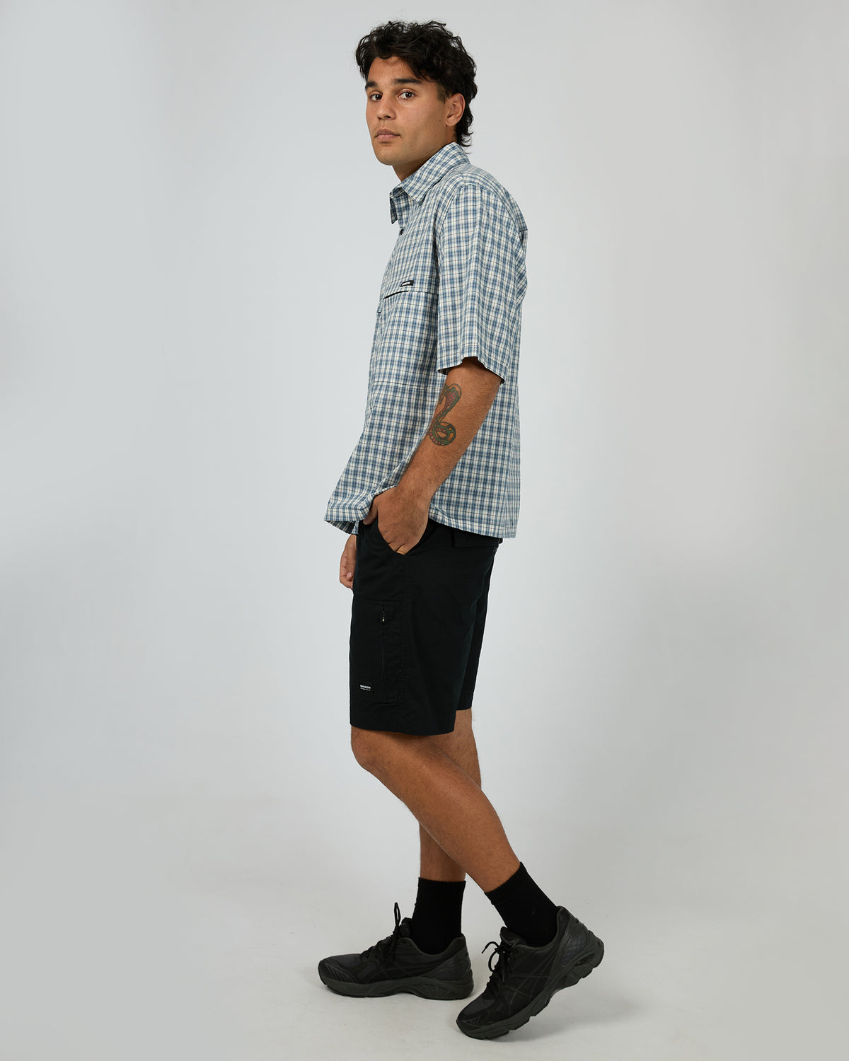 Angler Ss Shirt Blue
