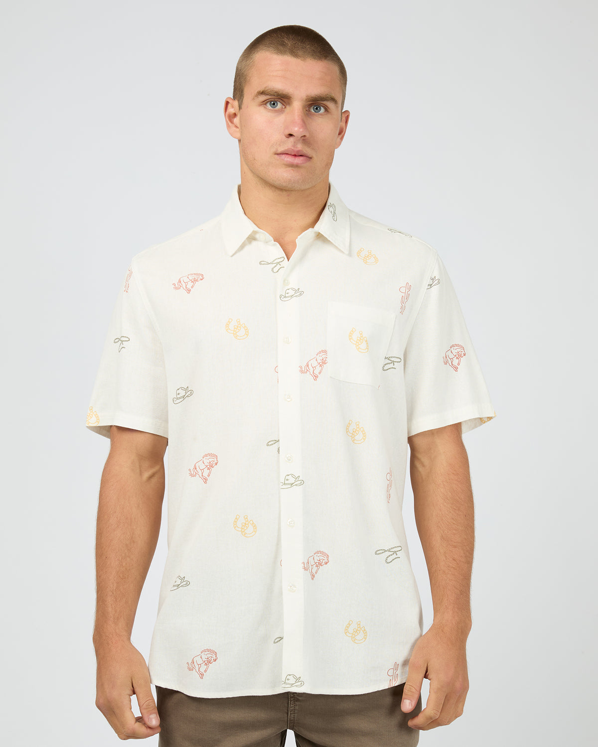 Ranch S/S Shirt White