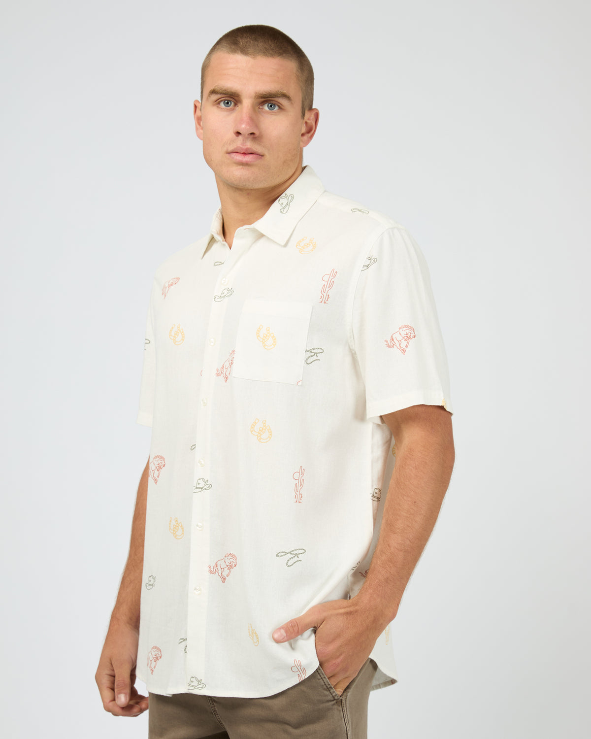 Ranch S/S Shirt White