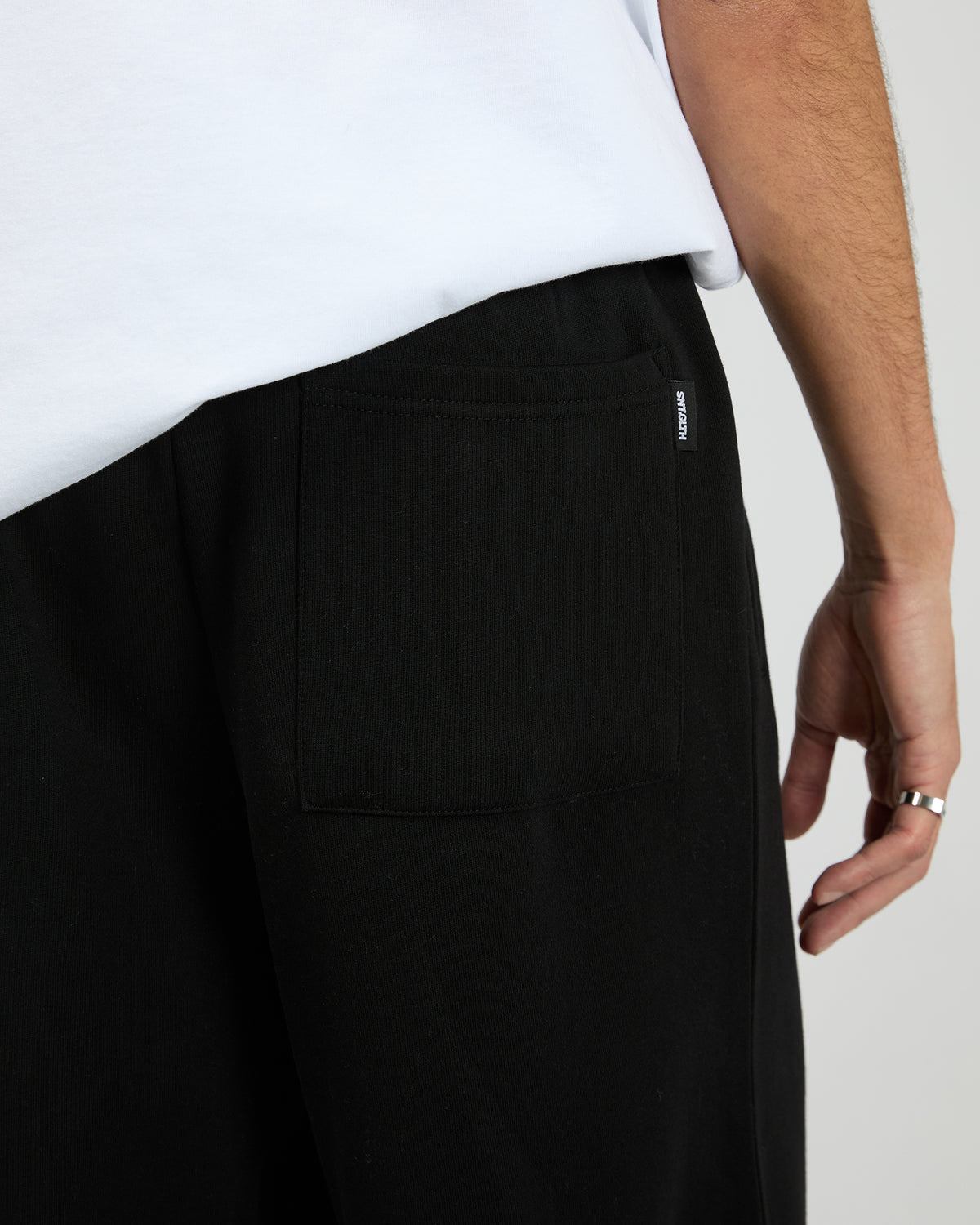 Wide Leg Trackpant Black