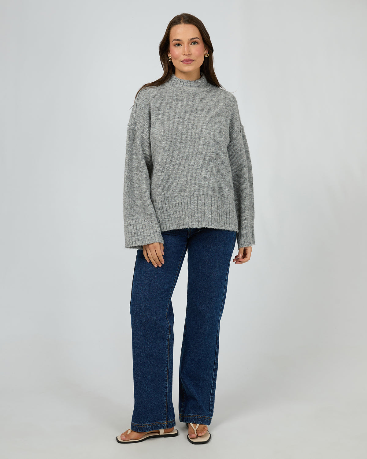 Suki Knit Jumper Grey Marle