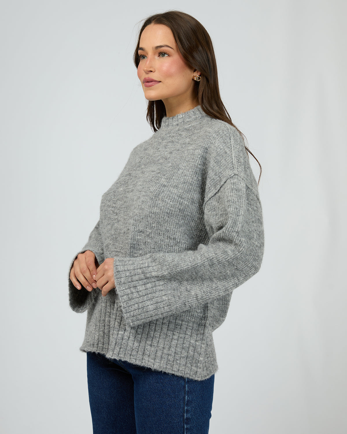 Suki Knit Jumper Grey Marle