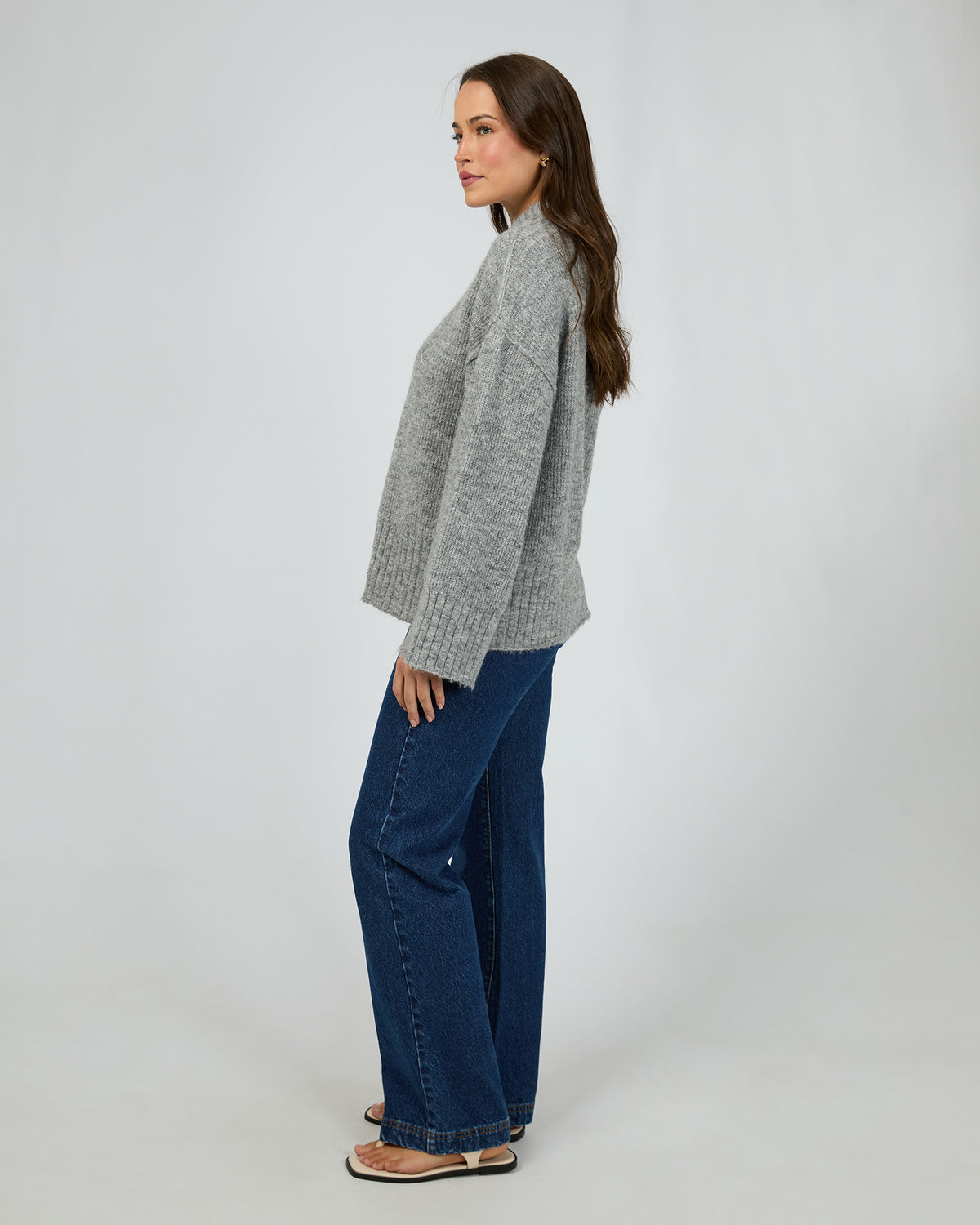Suki Knit Jumper Grey Marle