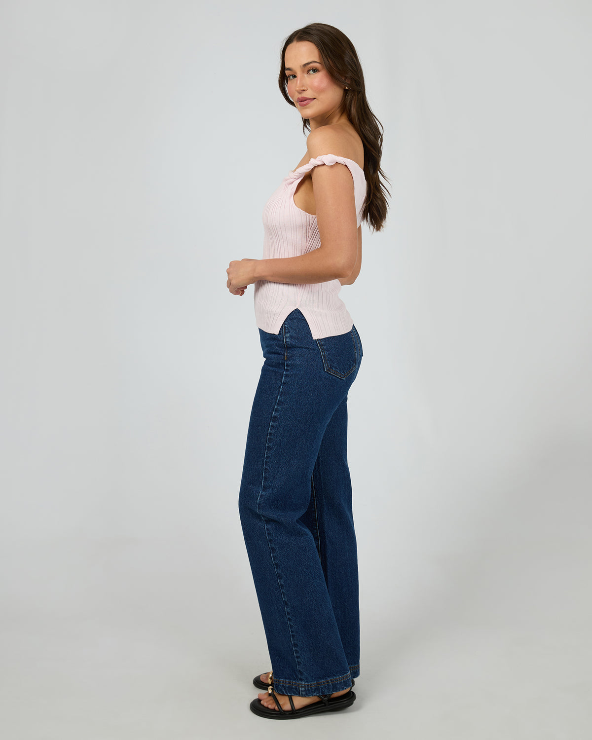 Alma Twist Top Pale Pink