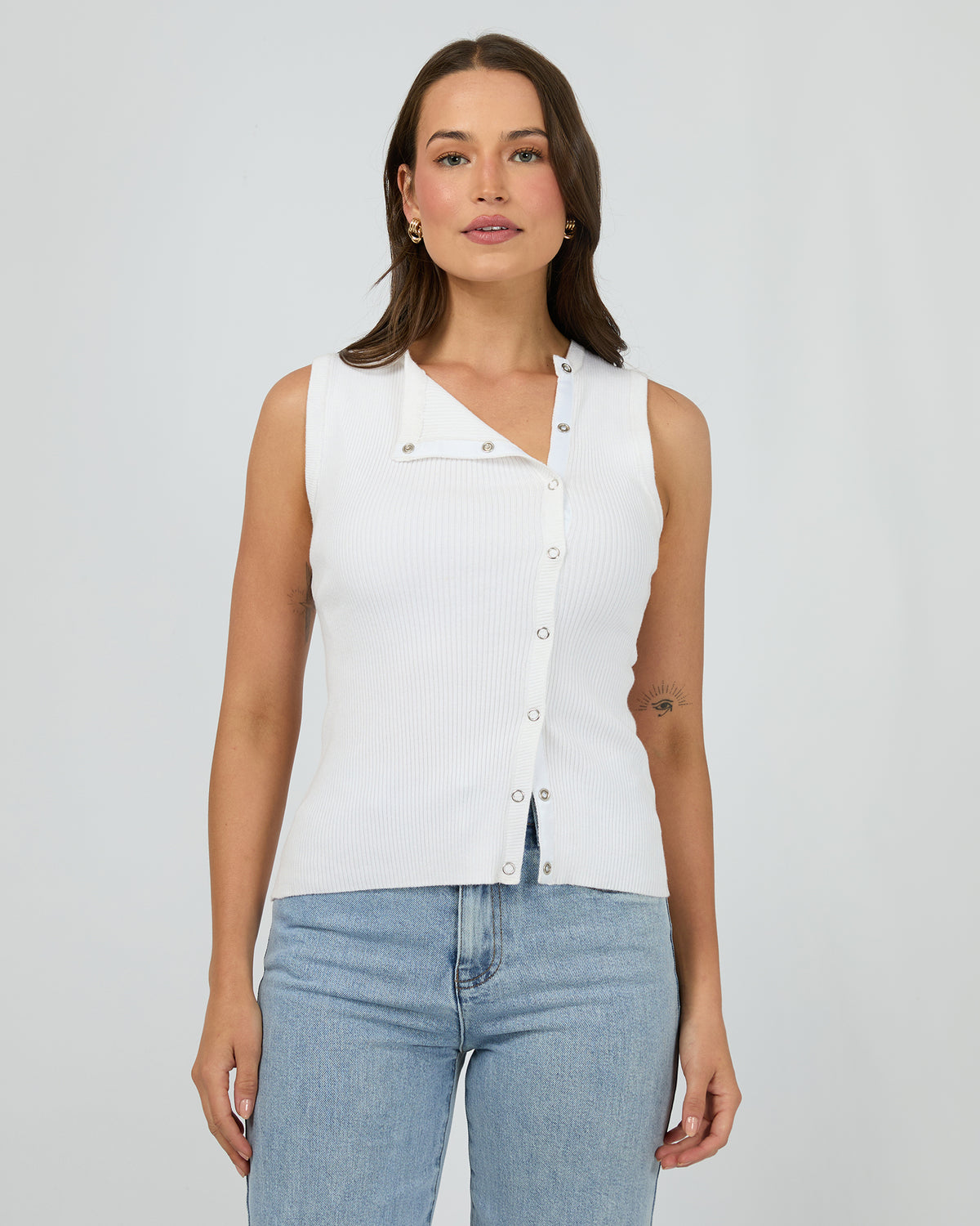 Marleigh Knit Tank White