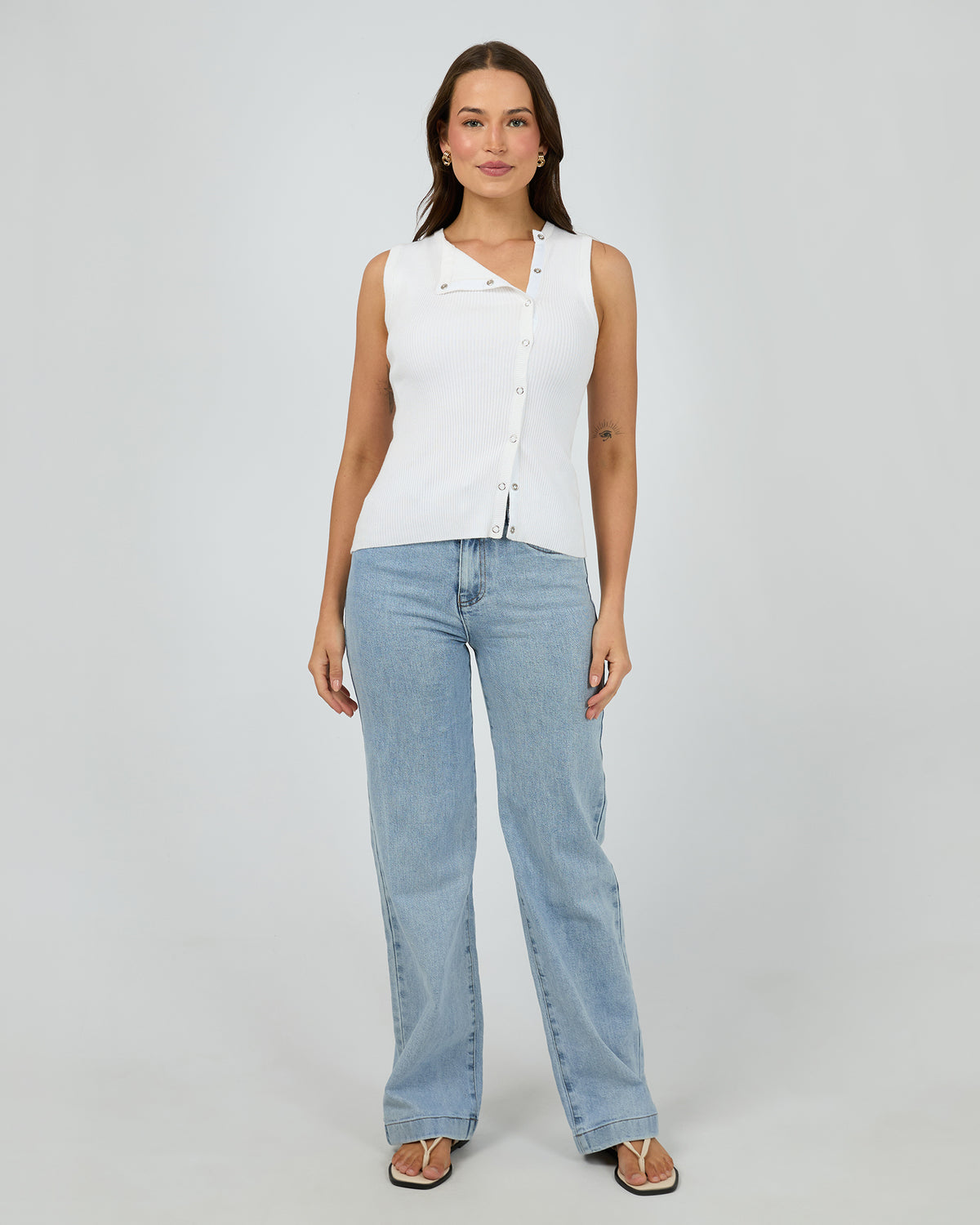 Marleigh Knit Tank White