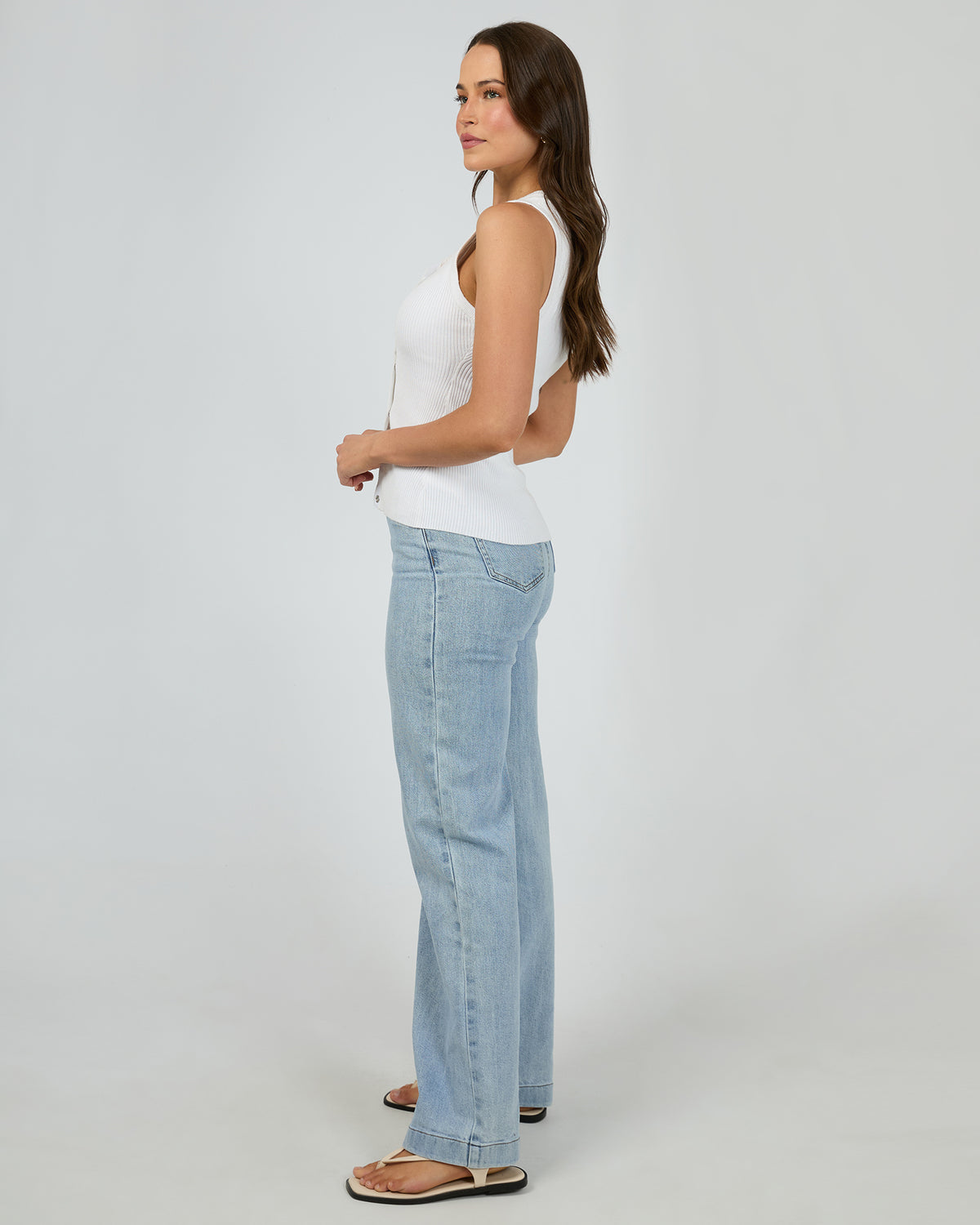 Marleigh Knit Tank White