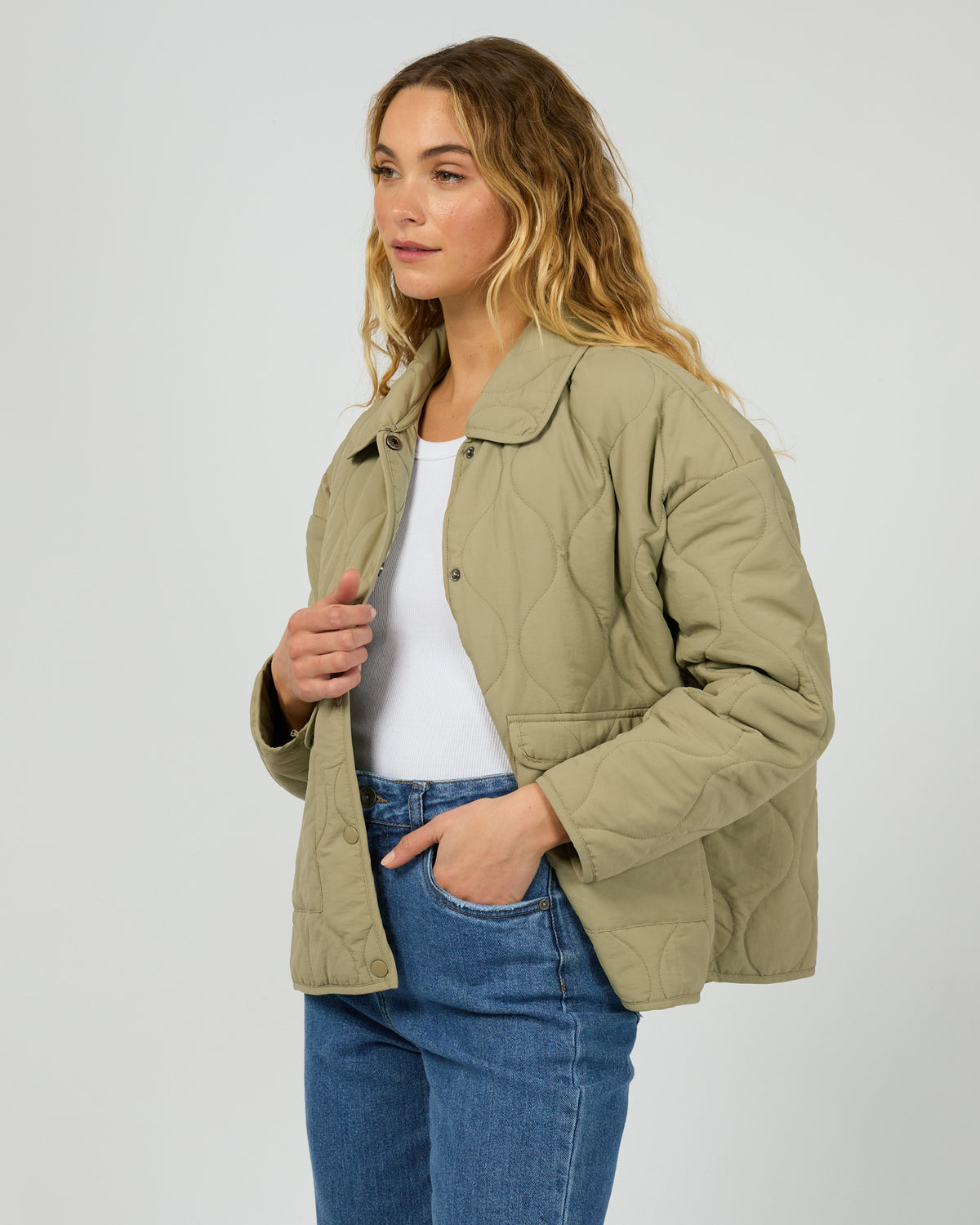 Archer Stitched Jacket Khaki