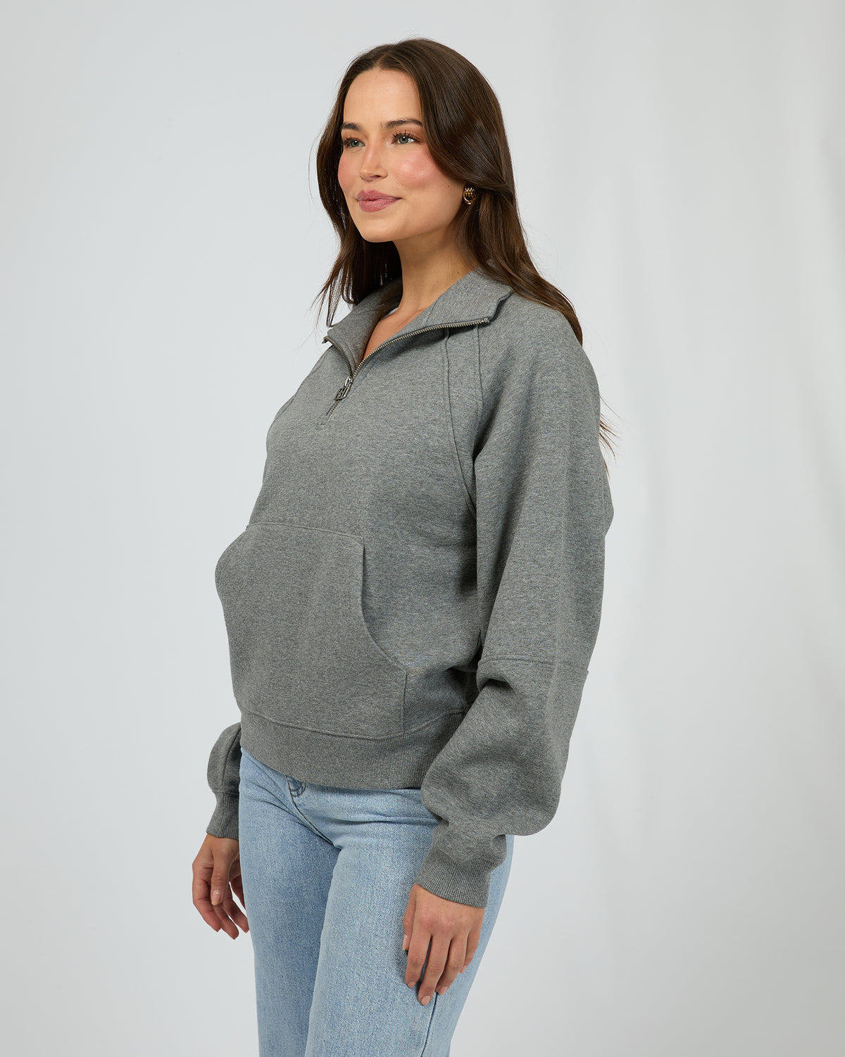 Frankie 1/4 Zip Charcoal