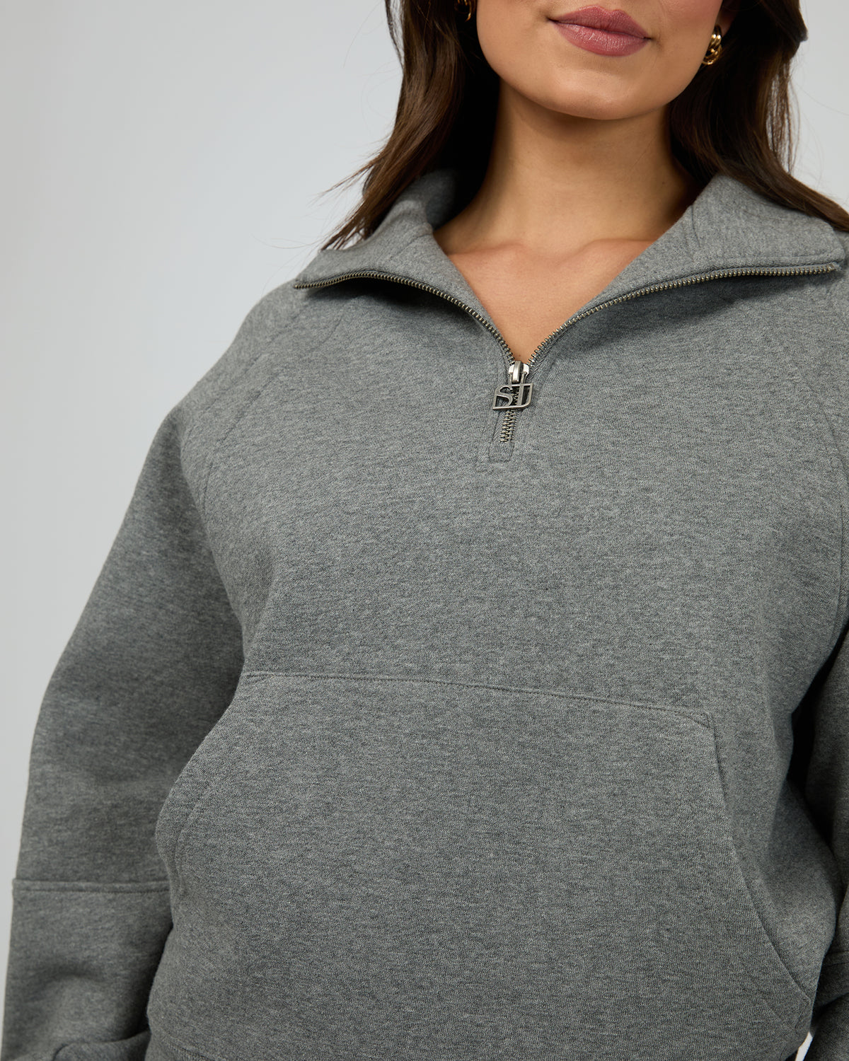 Frankie 1/4 Zip Charcoal