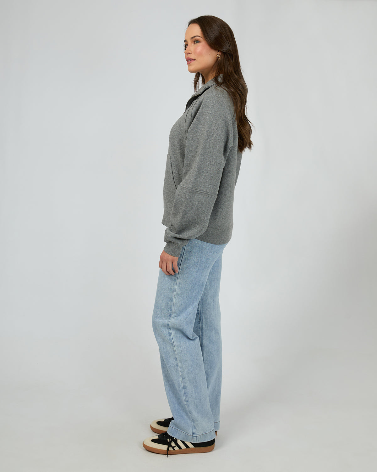 Frankie 1/4 Zip Charcoal
