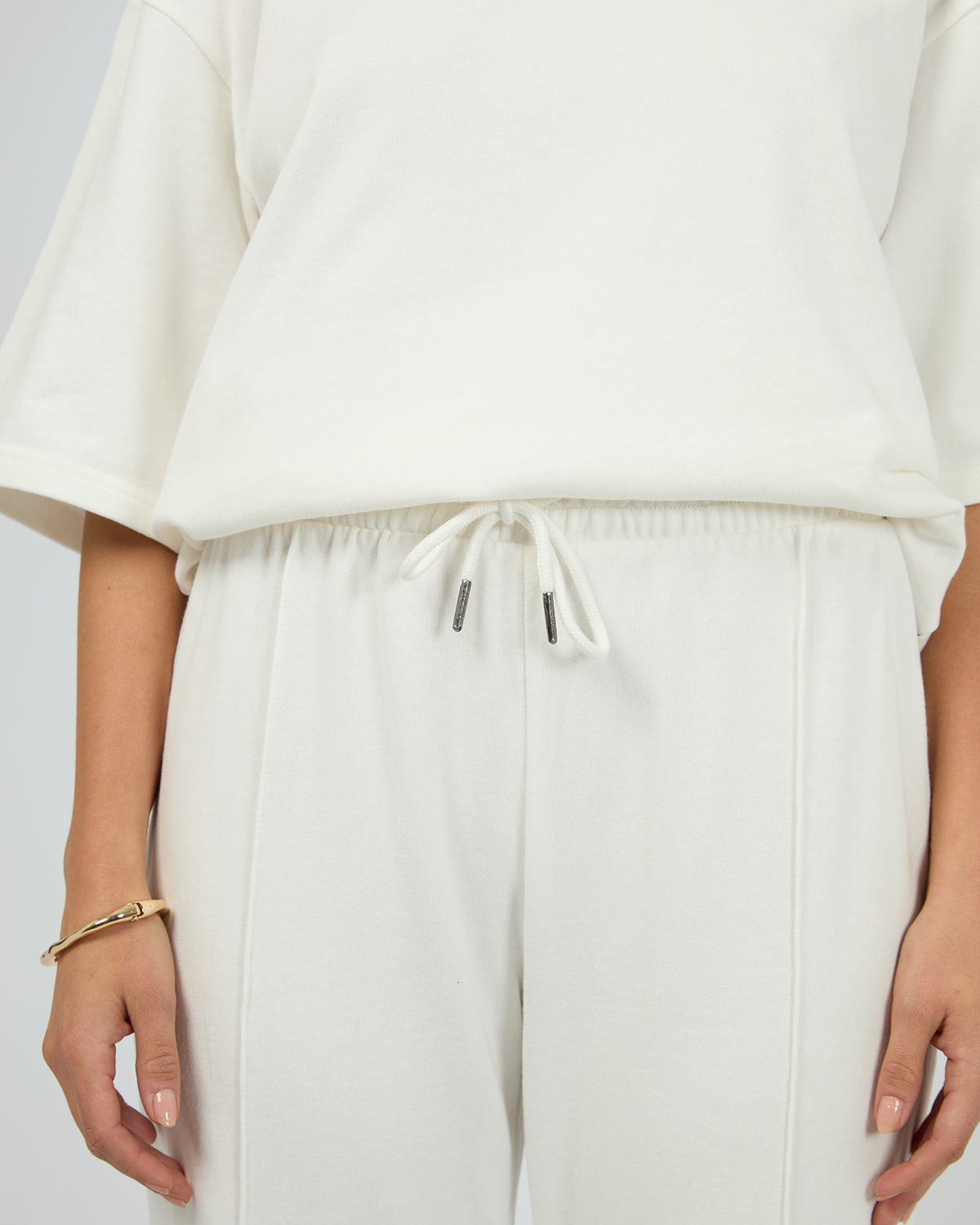 Nara Wide Leg Trackpant Vintage White