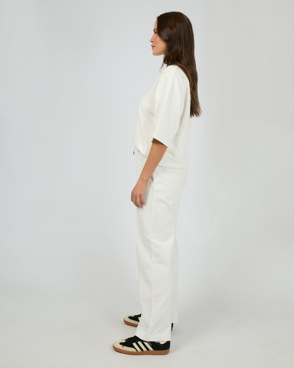 Nara Wide Leg Trackpant Vintage White
