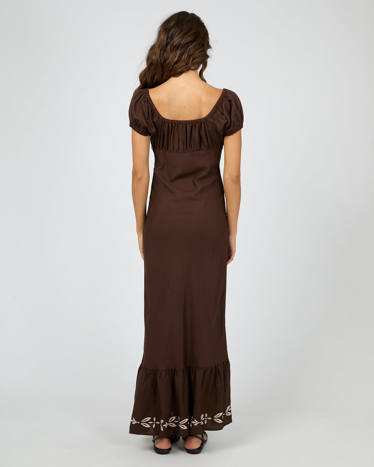 Flora Maxi Dress Brown