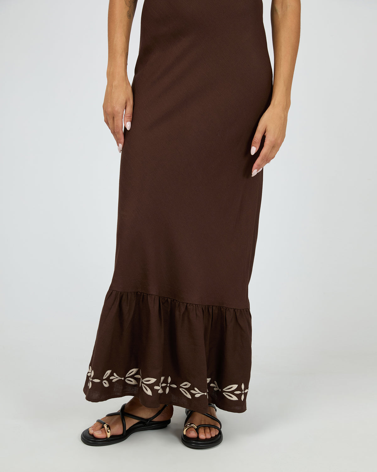 Flora Maxi Dress Brown