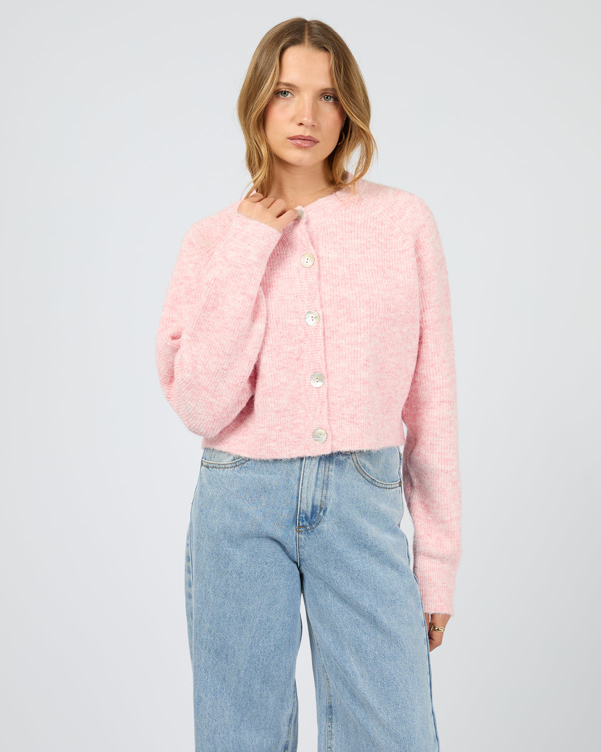 Darby Knit Cardigan Pink