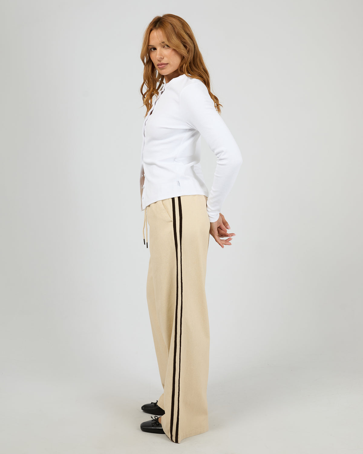 Rory Drawstring Pant Chalk