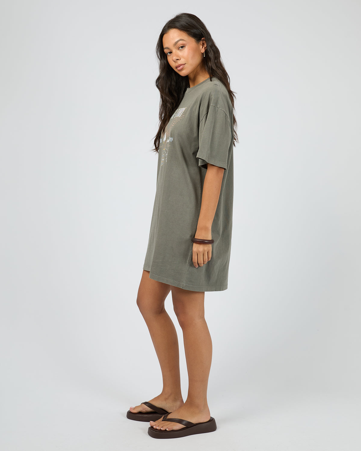 Ambient Tee Dress Charcoal