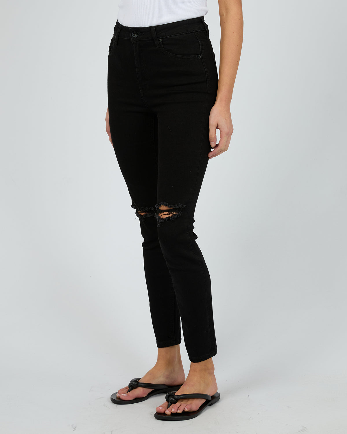 Vice High Skinny Jean Jet Black Trash