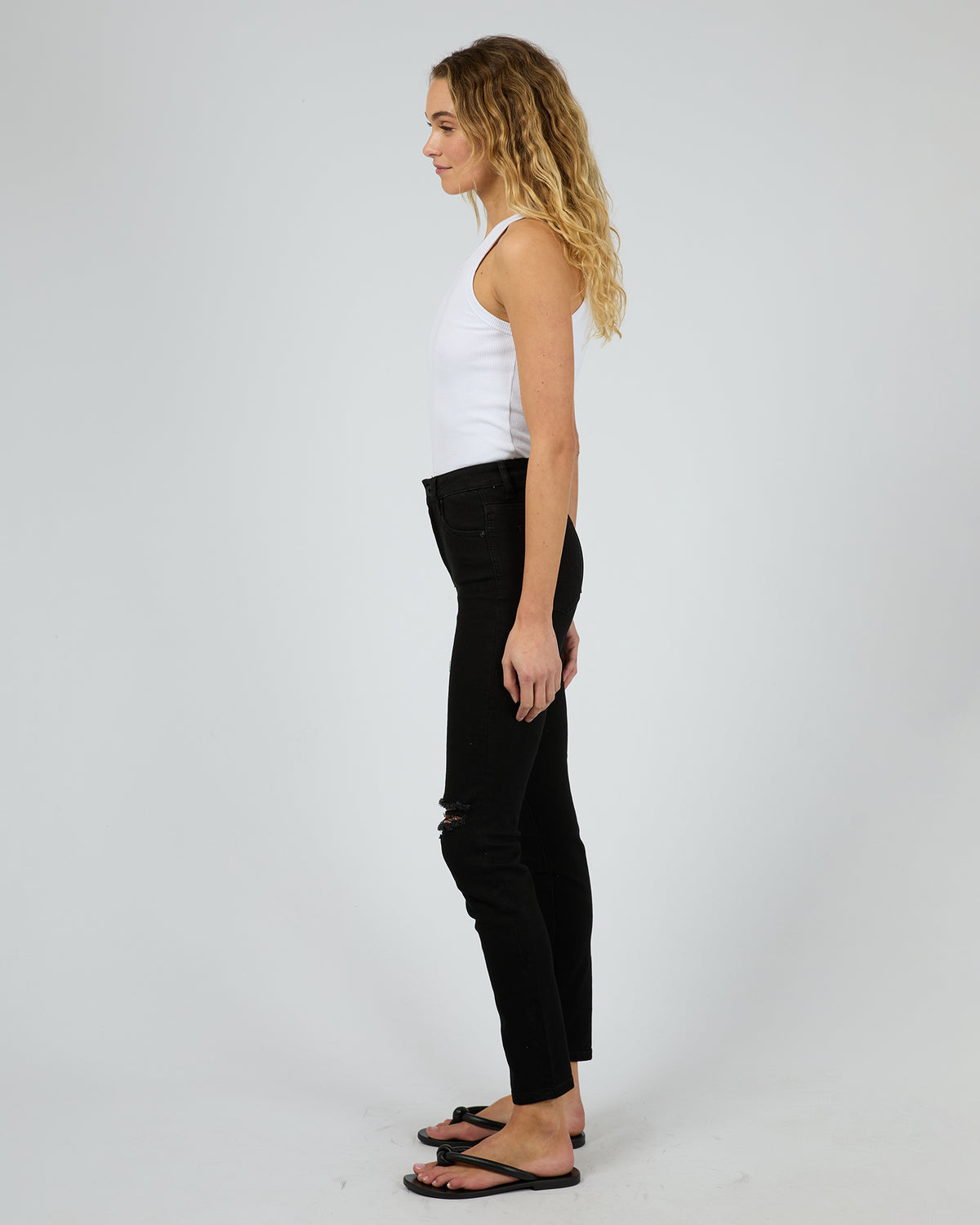 Vice High Skinny Jean Jet Black Trash