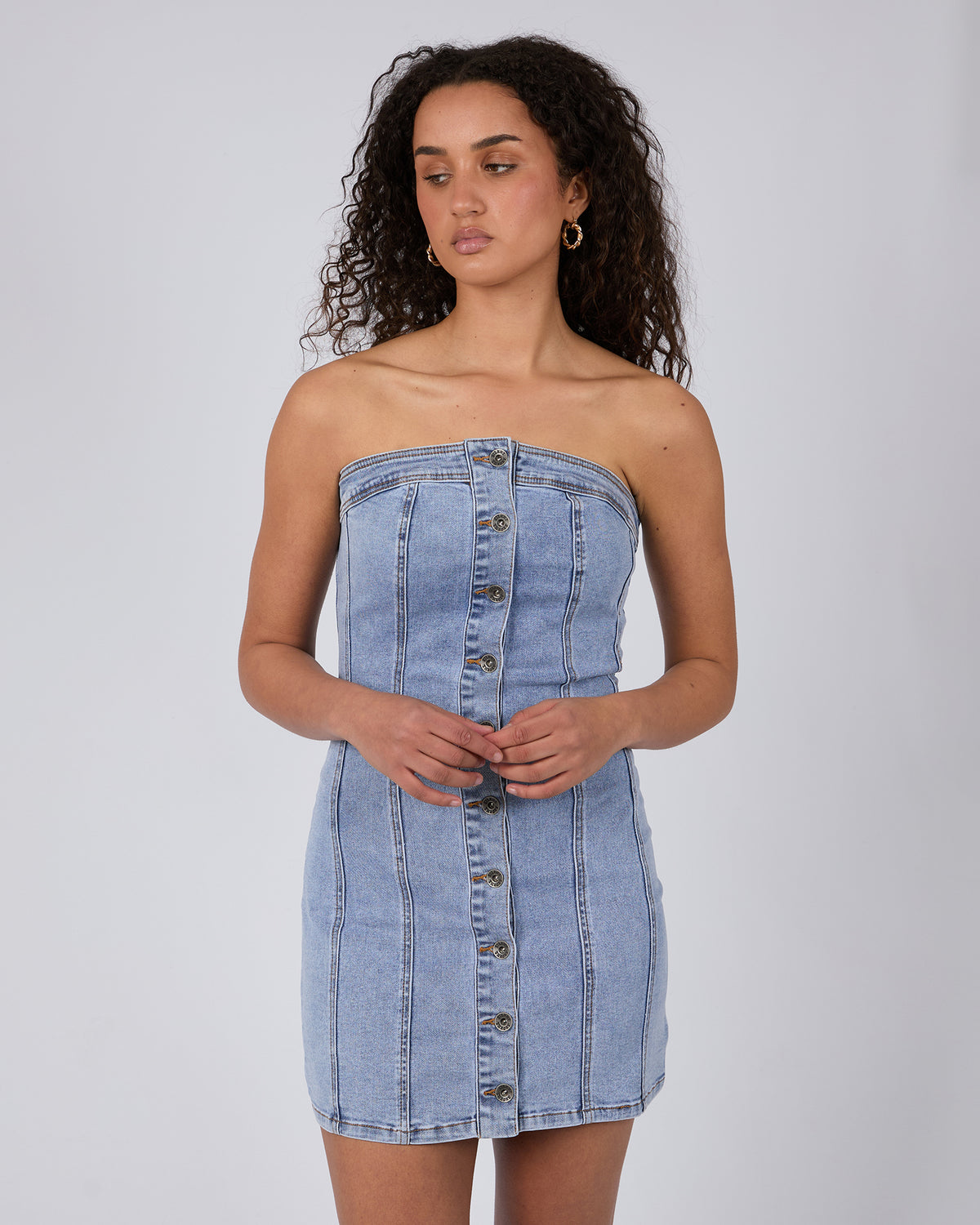 Paige Mini Dress Light Blue