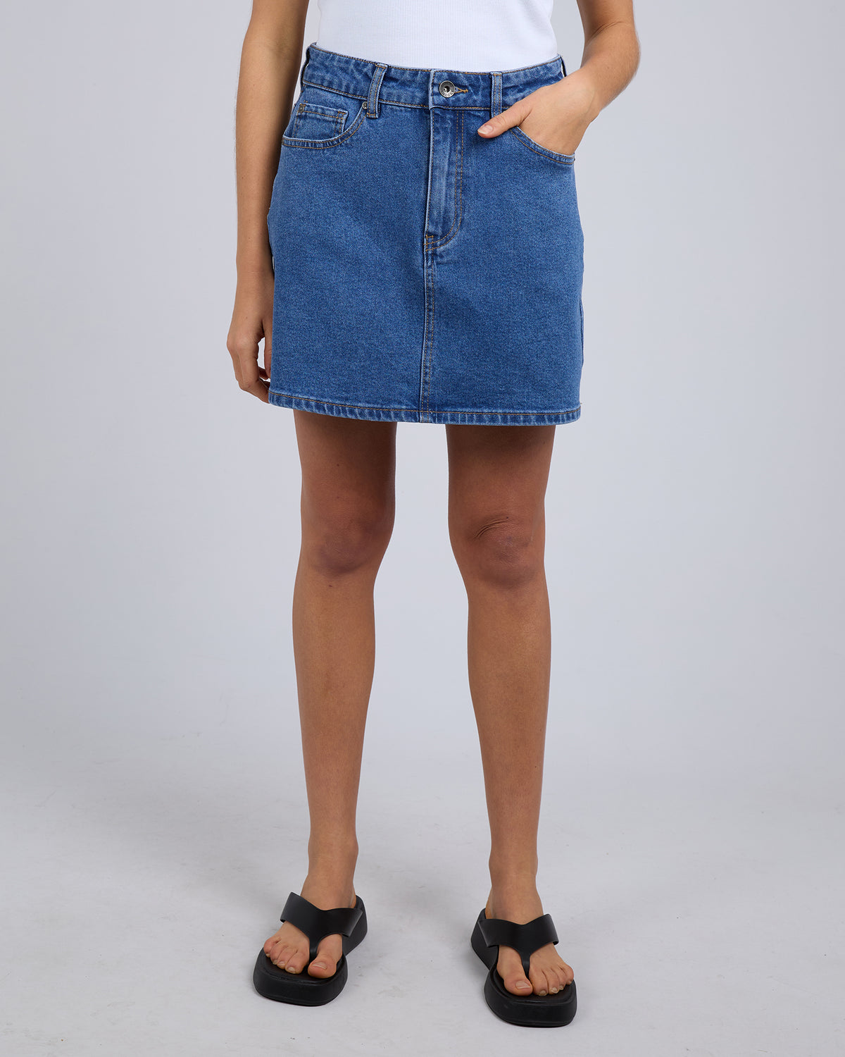 Selina Skirt Comfort Mid Blue