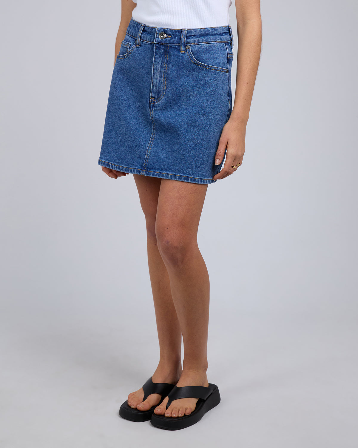 Selina Skirt Comfort Mid Blue