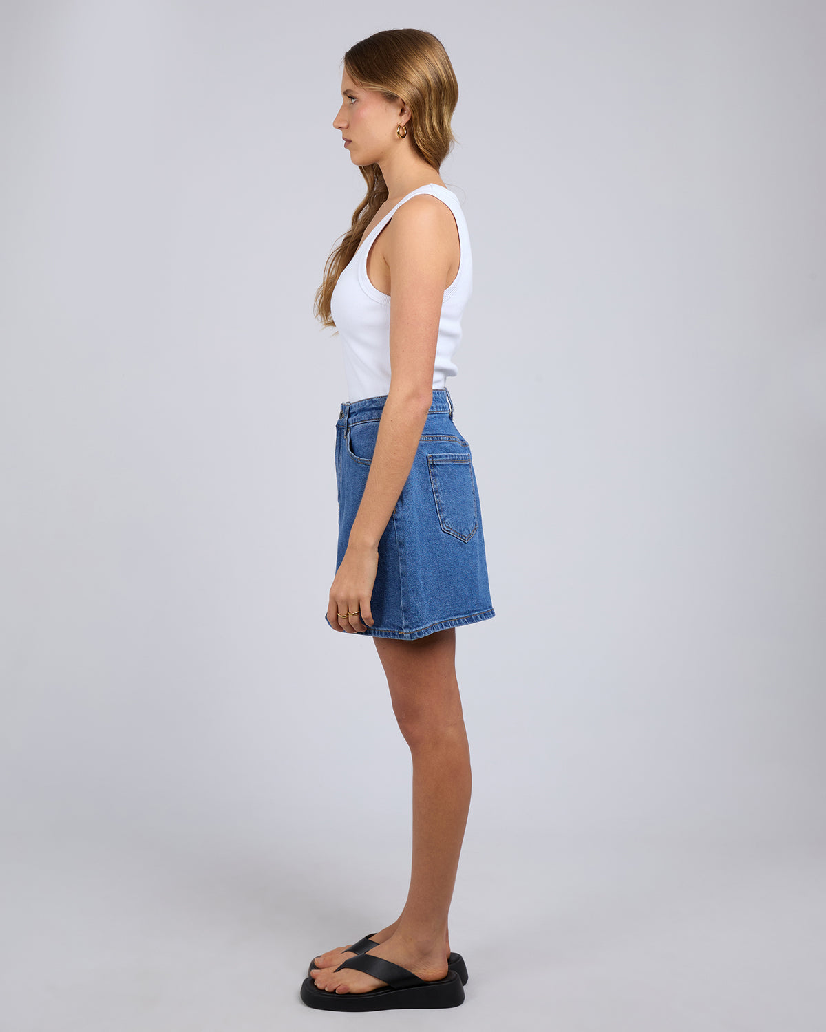 Selina Skirt Comfort Mid Blue