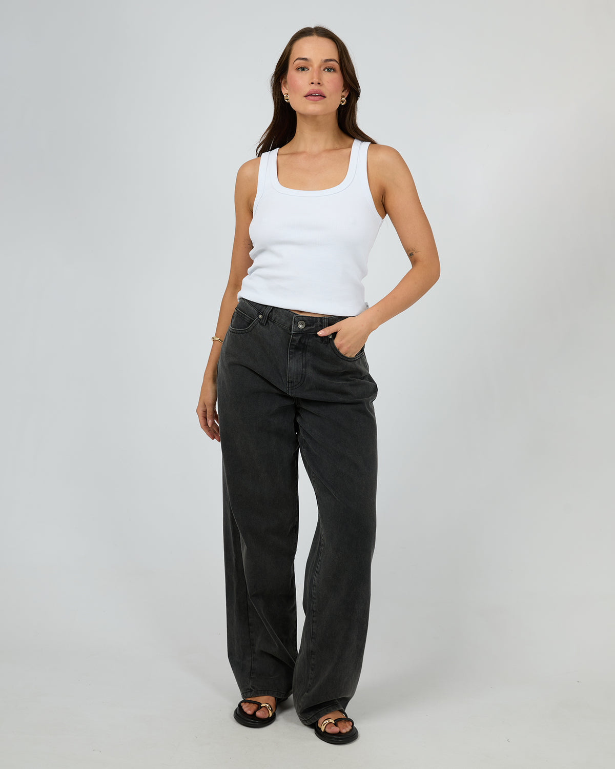Jade Baggy Jean Washed Black