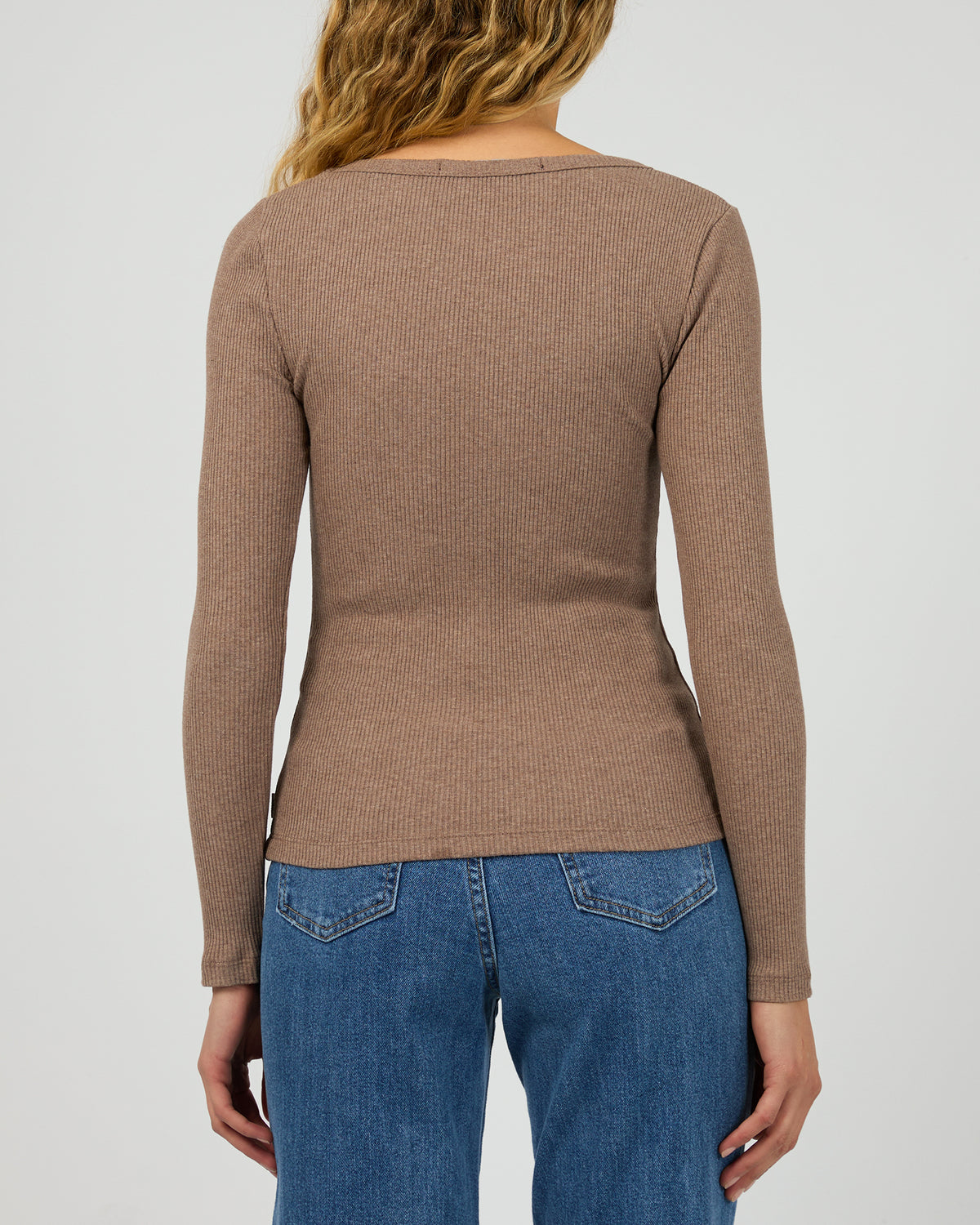 Hazel L/S Tee Brown