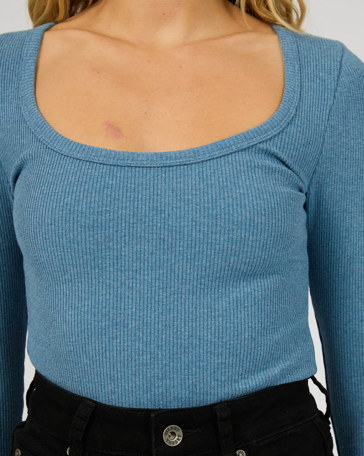 Hazel L/S Tee Slate Marle
