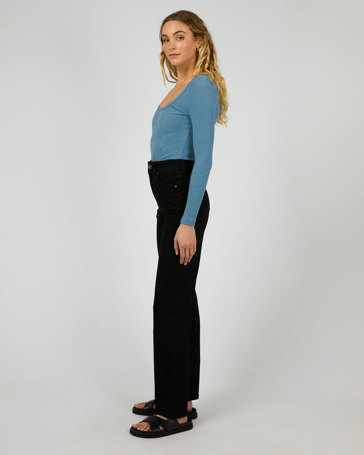 Hazel L/S Tee Slate Marle