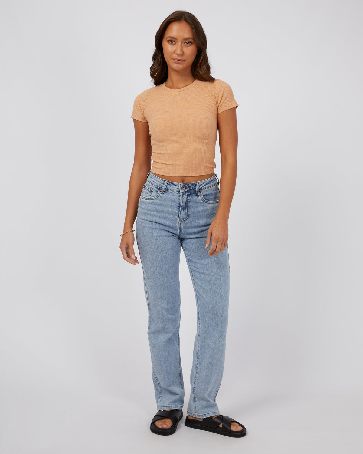 Bella Crop Tee Peach