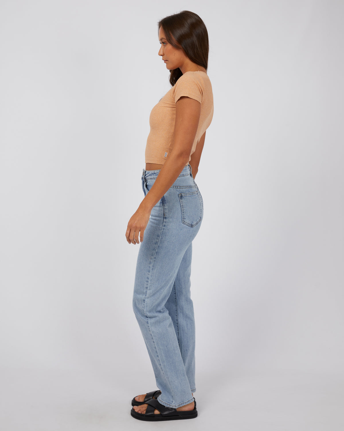 Bella Crop Tee Peach