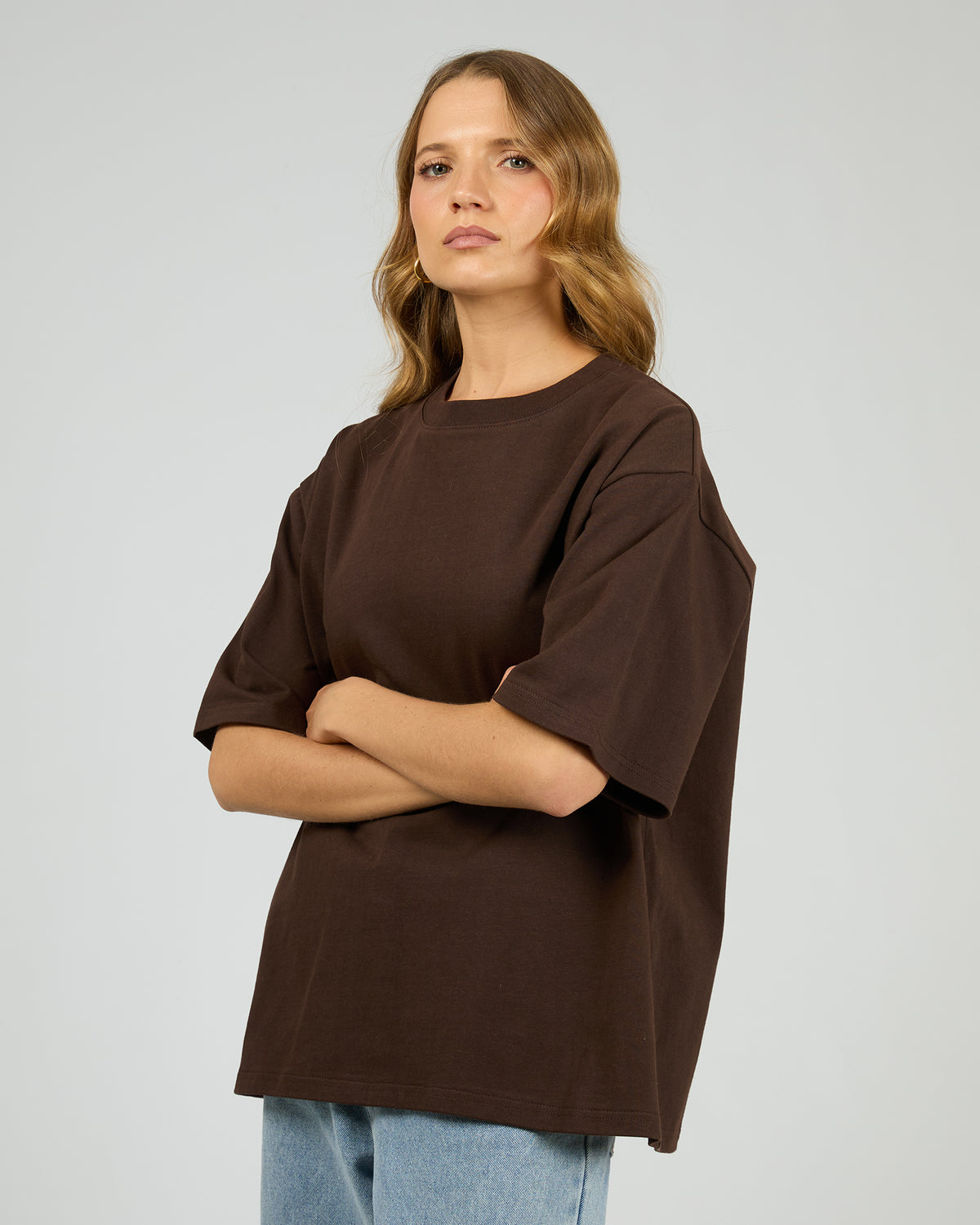 Core Oversized Tee Chocolate