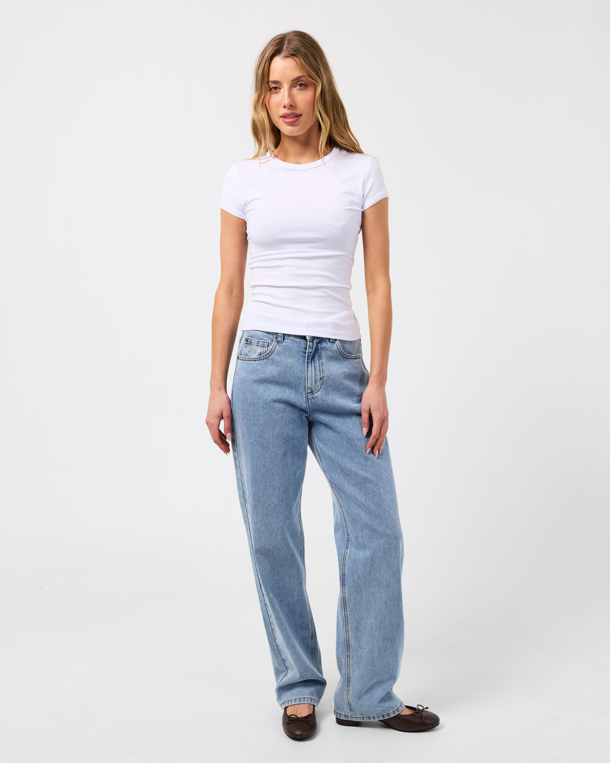 Luxe Rib Baby Tee White
