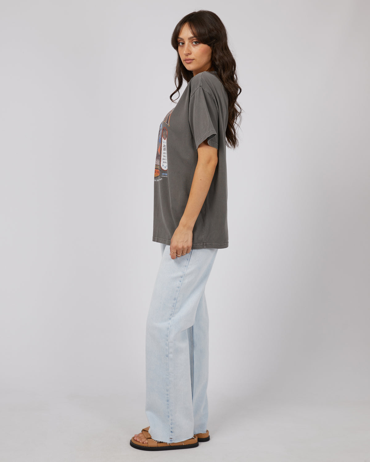 Sky Dance Oversized Tee Charcoal