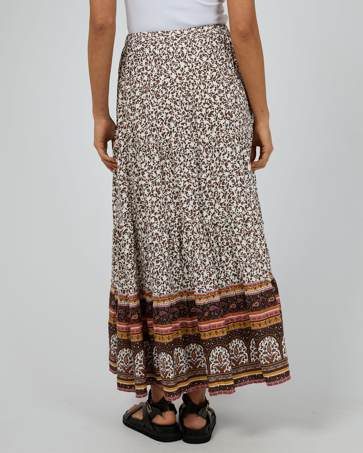 Honey Floral Print Maxi Skirt