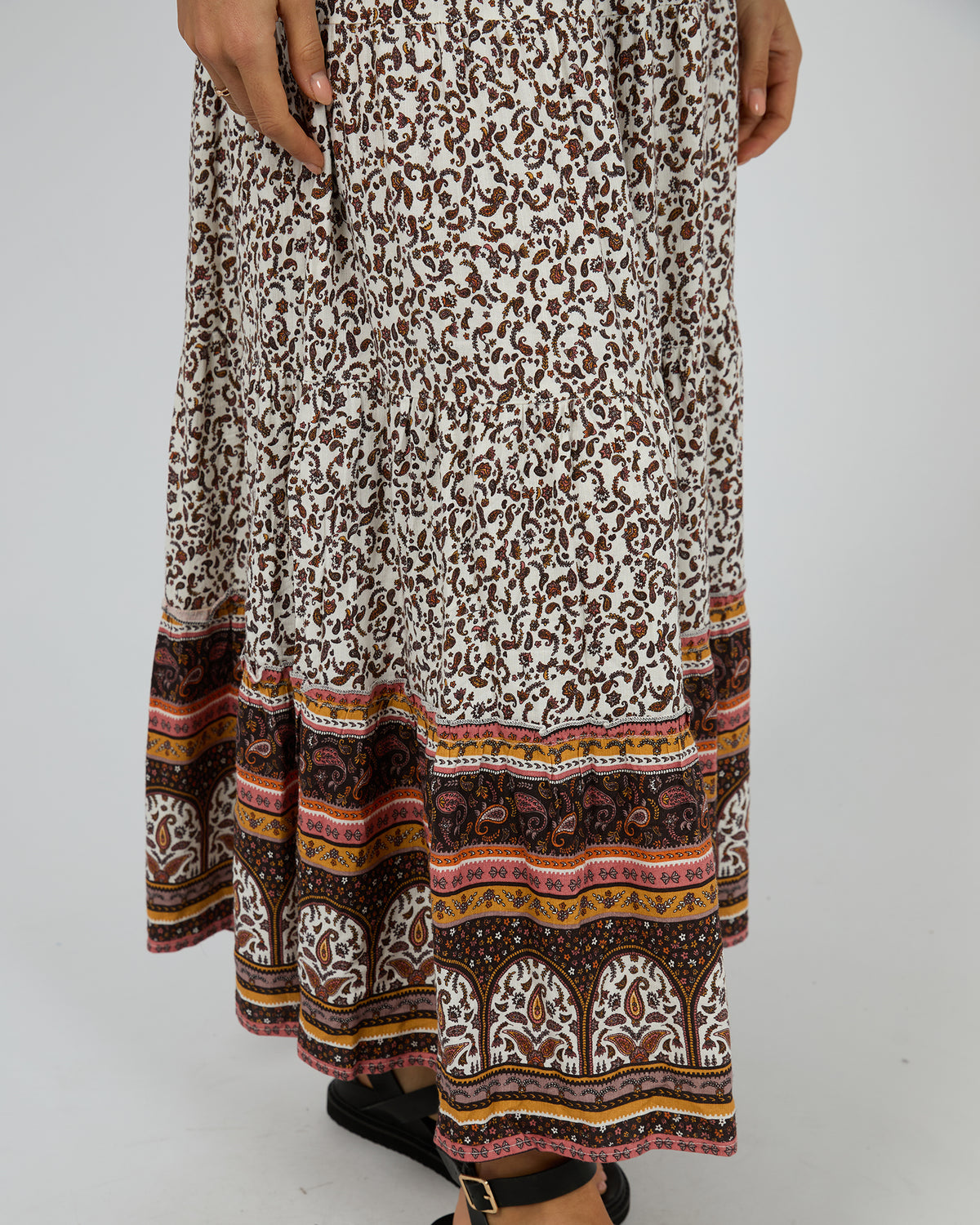 Honey Floral Print Maxi Skirt