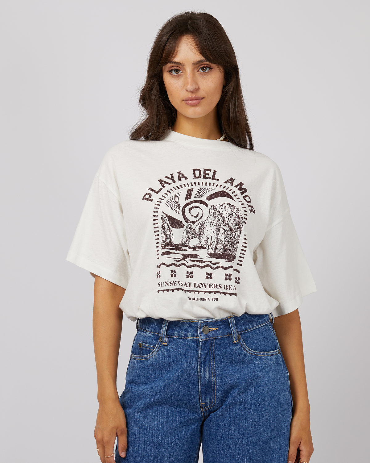 Solar Oversized Tee Vintage White