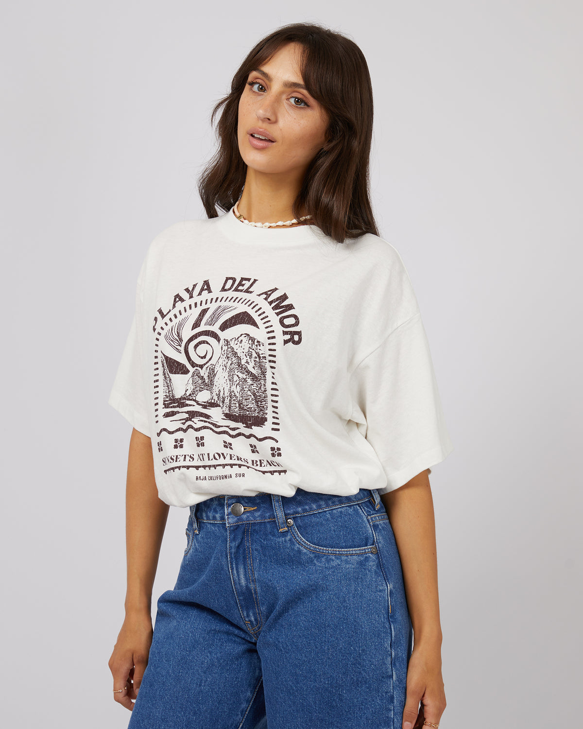 Solar Oversized Tee Vintage White