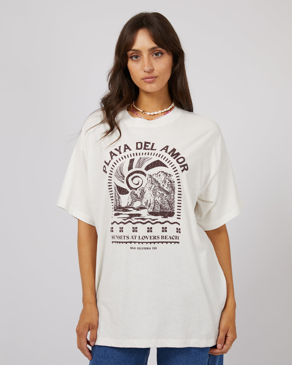 Solar Oversized Tee Vintage White