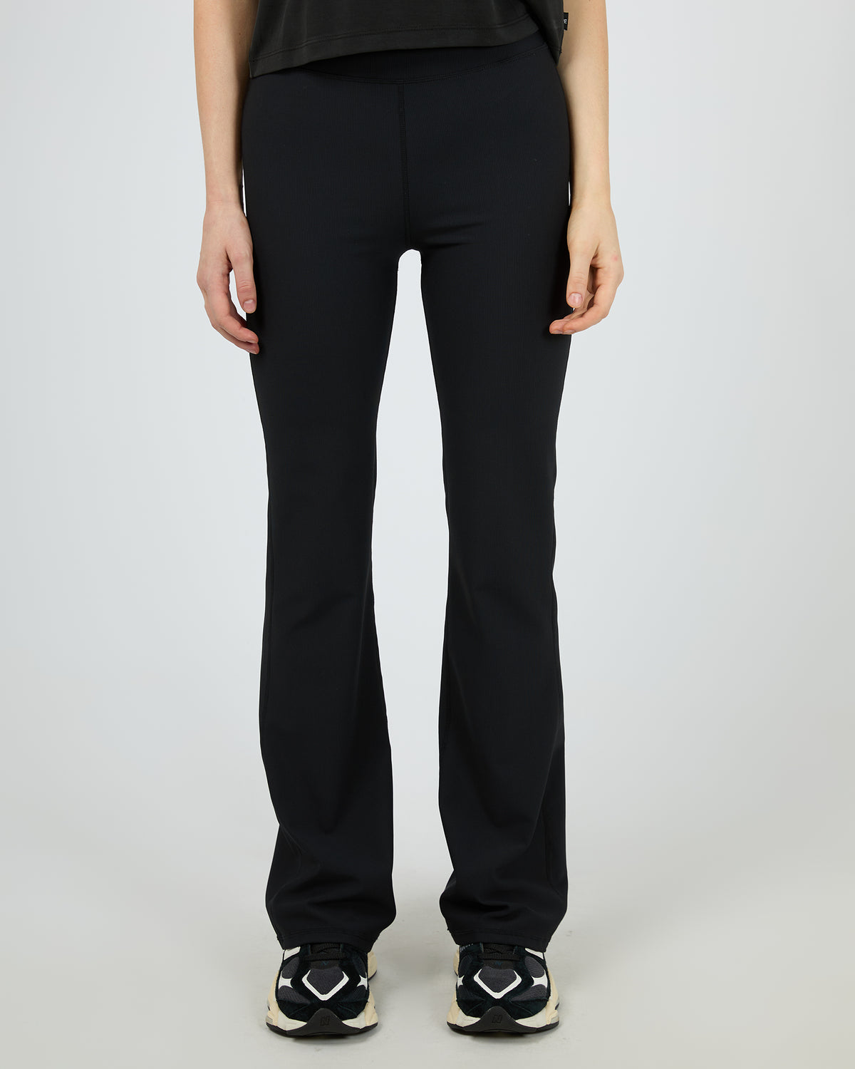Active Rib Flare Legging Black