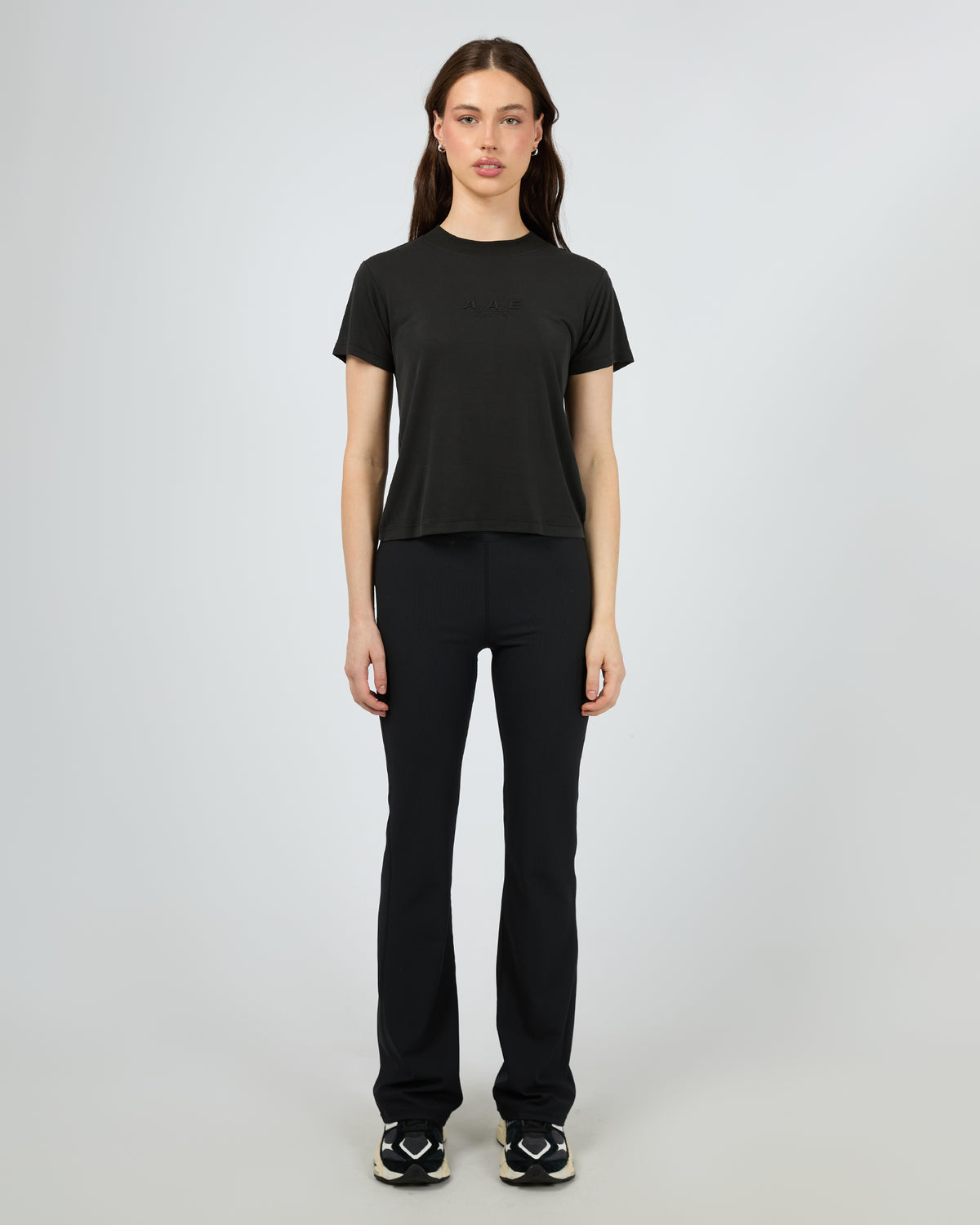 Active Rib Flare Legging Black